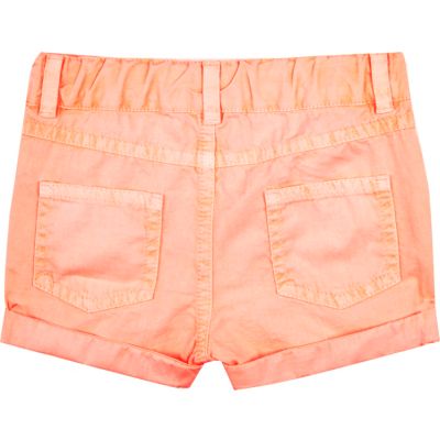 Mini girls fluro coral shorts